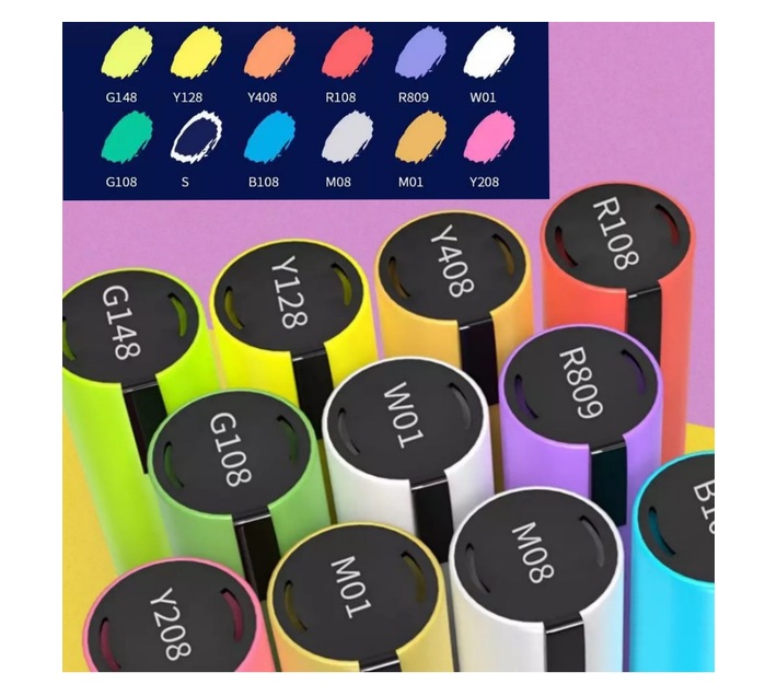 JUPAI 12pc Acrylic Paint Marker for Art and Craft Makro