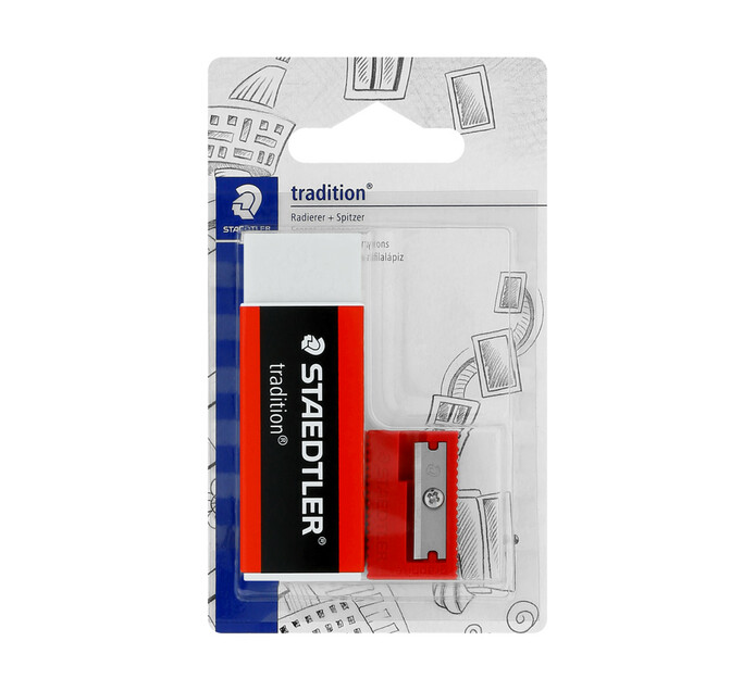 Staedtler Tradition Eraser and SingleHole Sharpener Set Erasers