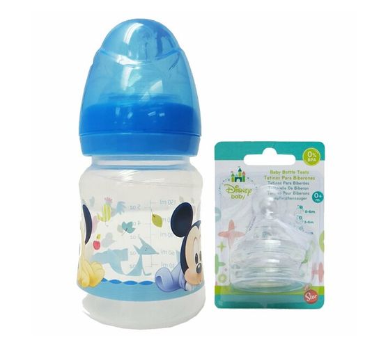 Disney Baby - Mickey 150ML Bottle Natural + 2 pcs Natural Teats