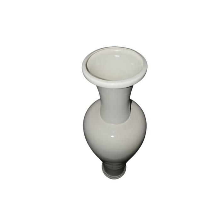 Vase Ceramic 115cm Elina Long Neck White - Decor Essentials