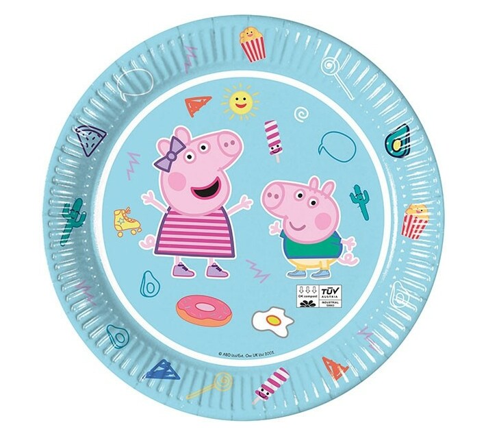 ECO PEPPA PIG STAR SHINE COMPOST PAPER PLATES LARGE 8`s Makro