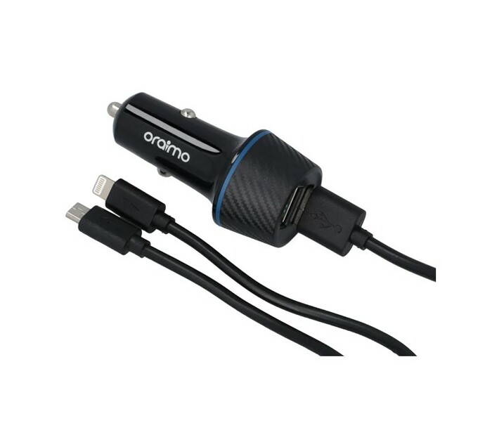 Oraimo Dual USB Port Car Charger With 2 in 1 USB Cable OCC21DML Makro