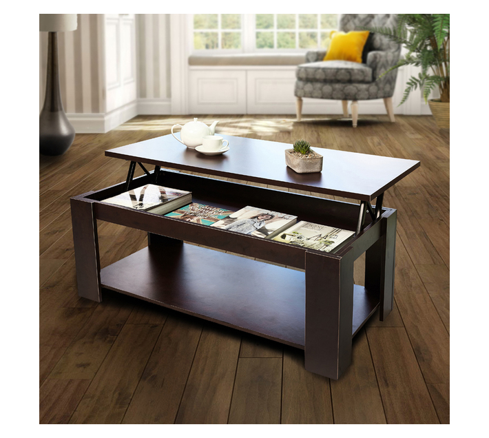 Hazlo Lift Top Coffee Table (Modern design) Brown Makro