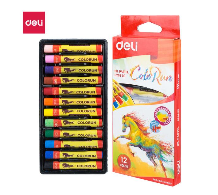 Deli Stationery Oil Pastel 12 Colourss Makro