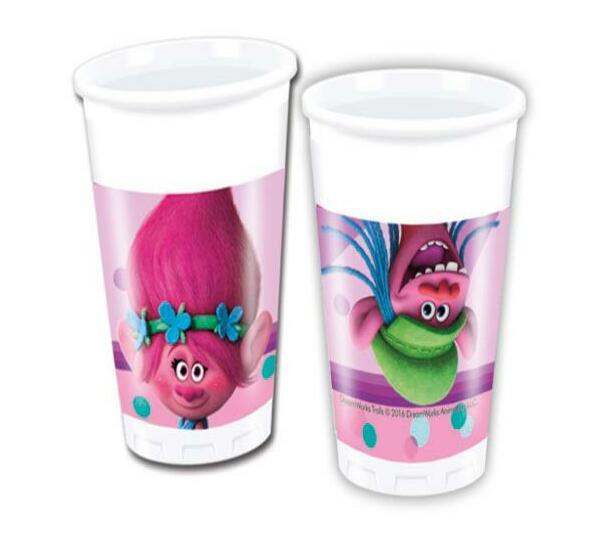 TROLLS PLASTIC CUPS 200ML 8CT Makro