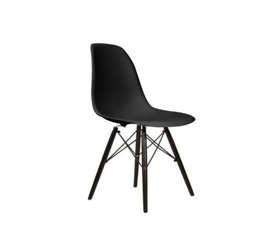 Pre Assembled - Modern Wooden Leg Chair - Black