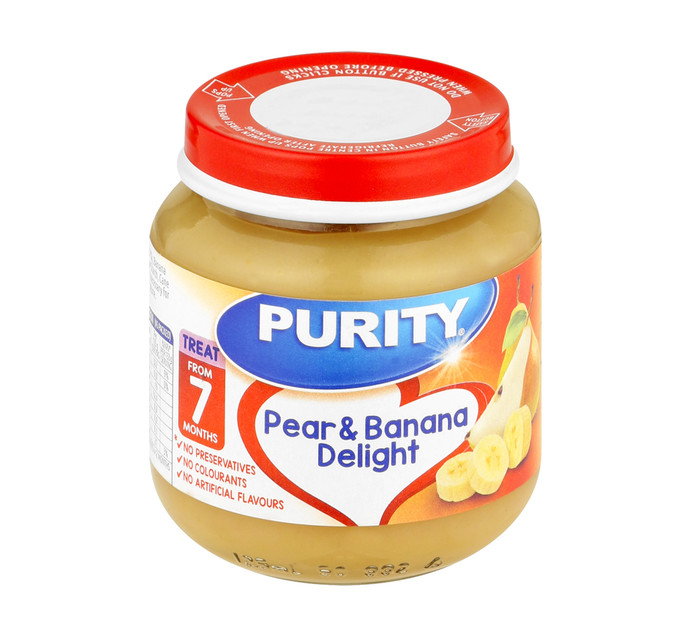 Purity 2nd Foods Pear and Banana Delight (6 x 125ml) Infant Ready To