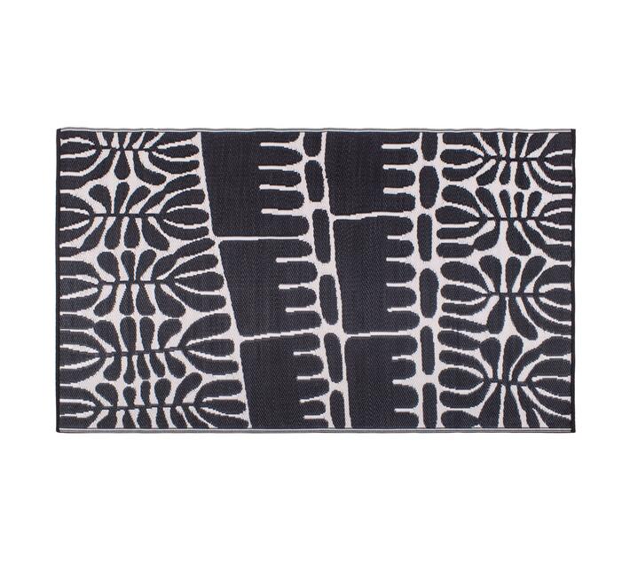 Fab Habitat Reversible Indoor/Outdoor Rug Serowe Black Makro