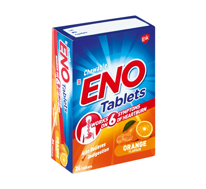 ENO Heartburn & Antacid Tablets Orange (1 x 24's)