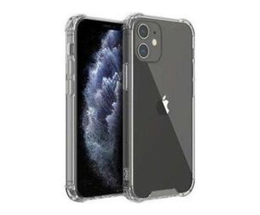 Ntech Transparent Silicone iPhone Case Cover with 2 Screen Protectors for Apple iPhone 12 - 12 Pro Max