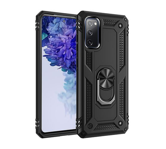 Shockproof Armor Stand Case for Samsung Galaxy S20+ Black