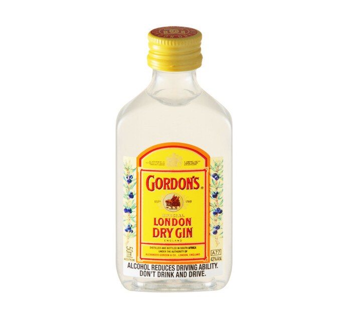 Gordon's London Dry Gin (96 x 50ml) Nips & Halves Nips & Halves