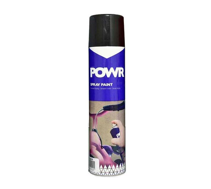 POWR Spray Paint STD 300ml Tin Black Bumper Makro