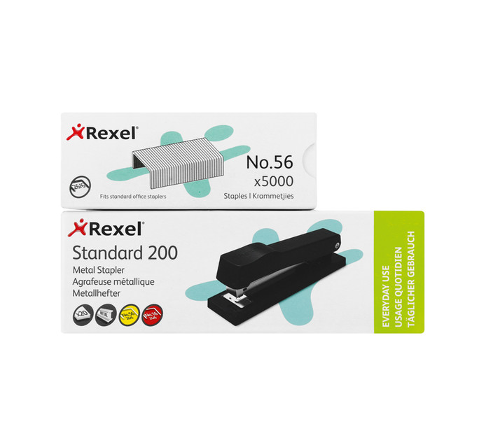 Rexel Standard Stapler 200 plus free No. 56 Makro