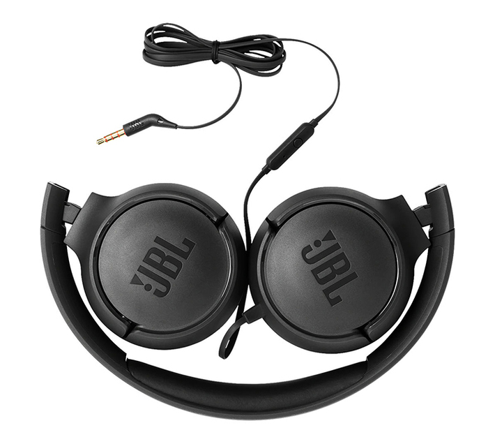 JBL T500 Wired OnEar Headphones Black Makro