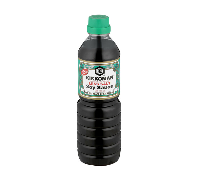 Kikkoman Soya Sauce 43 Less Salt Salt (1 x 600ml) Makro