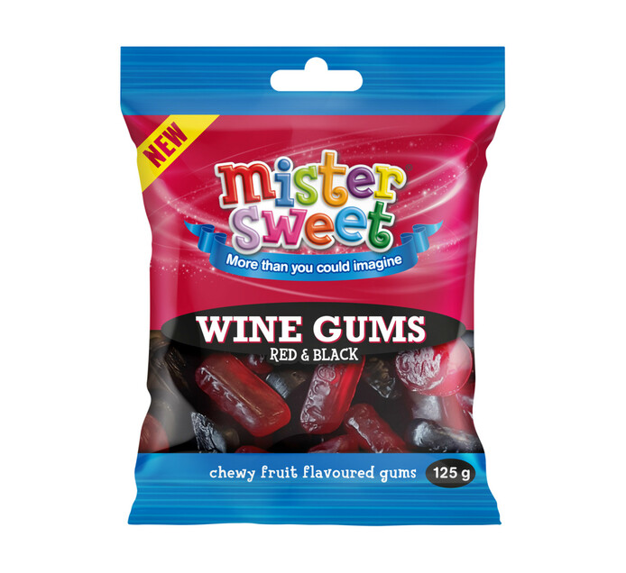 Mister Sweet Gums Red & Black Wine Gums (24 x 125g) Makro