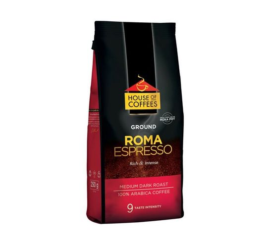 House Of Coffees Pure Ground Coffee Espresso (12 x 250g)