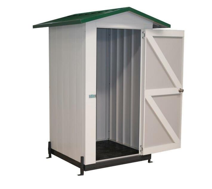 TILLEY 1,2M X 1,2M GABLE ROOF GARDEN SHED WITH CONCRETE BLOCKS | Makro