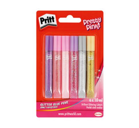 Pritt 10 ml Kids Art Glitter Glue Pens Assorted 6-Pack Assorted 