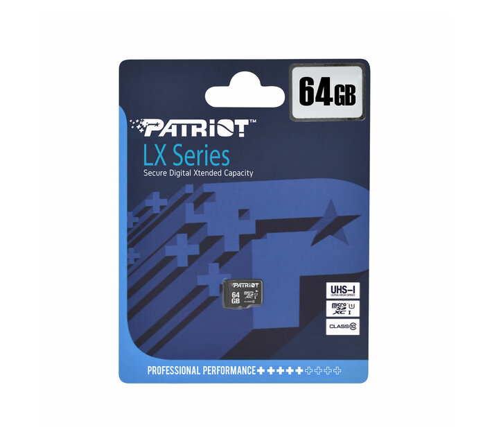Patriot LX Series 64GB Micro SDHC Memory Card Makro