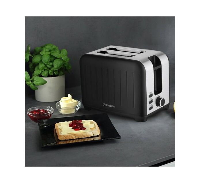 Eiger Alinea Nero 2 Slice Toaster Makro