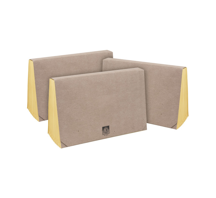 Files A4 Concertina File Kraft 3 Pack Makro