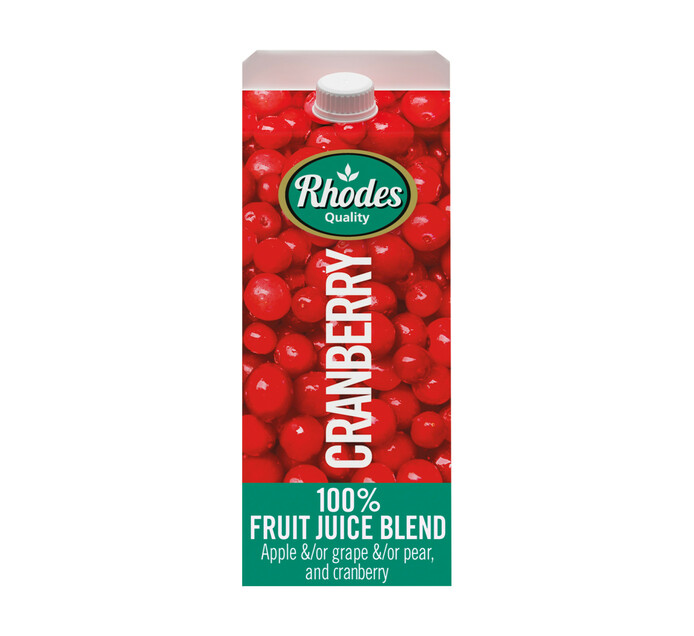 Rhodes 100 Fruit Juice Blend Cranberry (1 x 2l) Makro