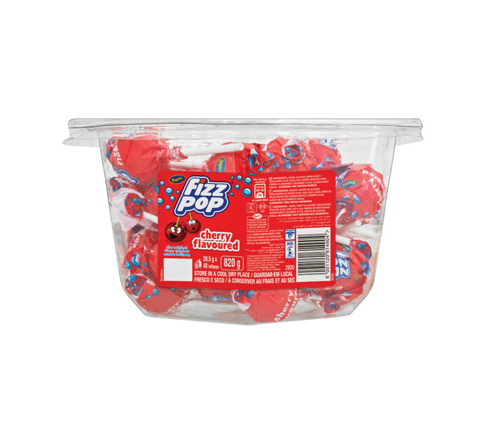 Beacon Fizz Pops Lollipops Cherry (12 x 40'S) Makro