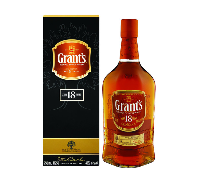 Grants 18 YO Blended Scotch Whisky (1 x 750ml)