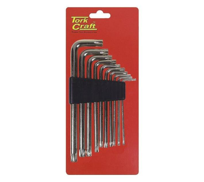 Torx Key Set 10pc T9T50 CrV Carded Allen Keys Allen Keys Loose