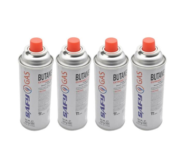 Pack of 4 SAFY GAS Butane Canisters 227g Makro