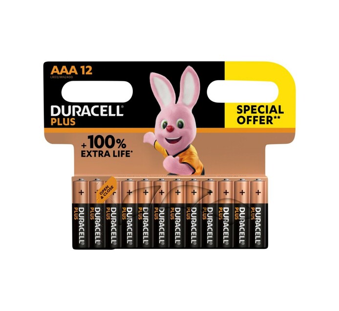 Duracell Plus Power AAA 12 Pack Makro