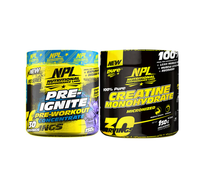 NPL 150 g + 150 g PreIgnite plus Creatine Monohydrate Makro