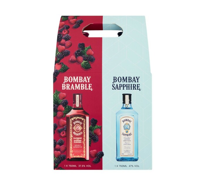 Bombay Sapphire and Bramble Gin Twin Pack (1 x 750ml) Makro