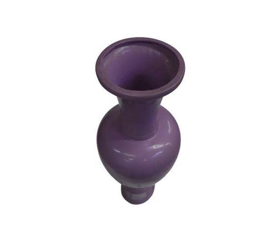 Vase Ceramic 115cm Elina Long Neck Purple - Decor Essentials