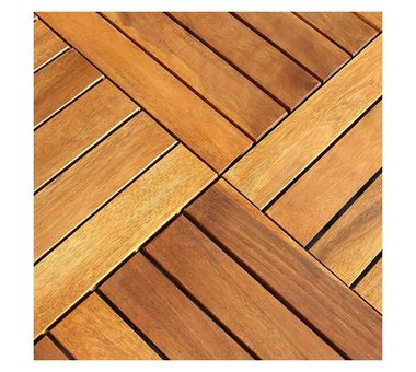 30cm Waterproof Acacia Wood Decking, Kontiki Teak Deck Tiles