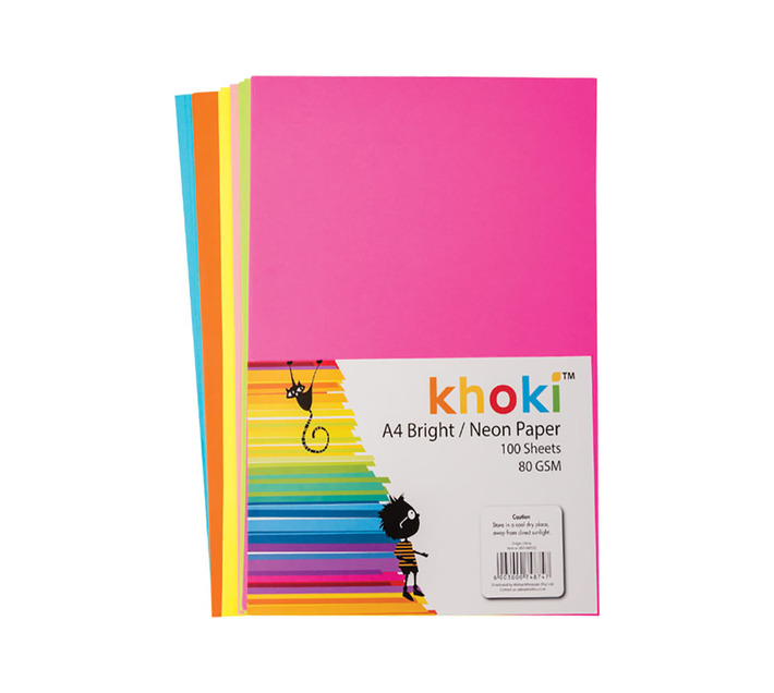 A4 Project Paper Brights / Neon 80 Gsm 500 Sheets Makro