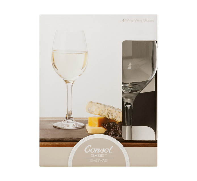 Consol 385 ml Lyon White Wine Glasses 4Pack Makro