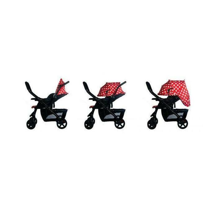 Little Bambino Polka Dot Stroller Red Makro