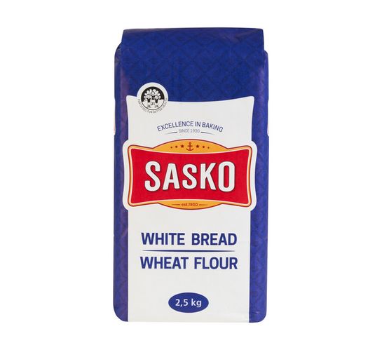 Sasko White Bread Wheat Flour (4 x 2.5kg)