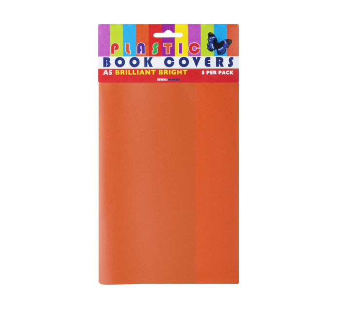 Butterfly A5 Plastic Book Covers 140 Micron 5Pack Makro