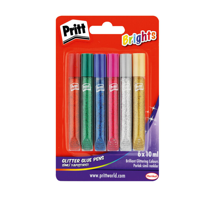 PRITT KIDS ART GLITTER GLUE BRIGHTS 6s Drawing Accessories